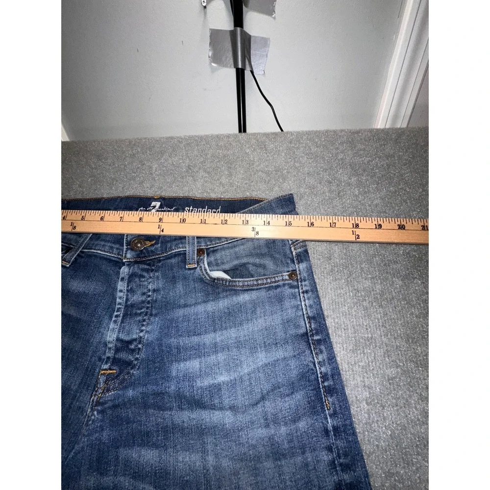 7 For All Mankind Standard Straight Leg Jeans Mens 33 Medium Wash Button Fly